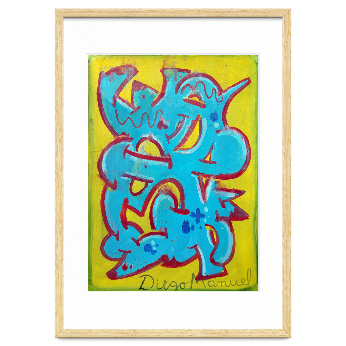 Forma Celeste Sobre Amarillo 3