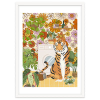 Tiger in Groovy Laundry Room