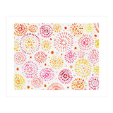 Abstract fireworks pattern in yellow and red (Print Only) thumbnail