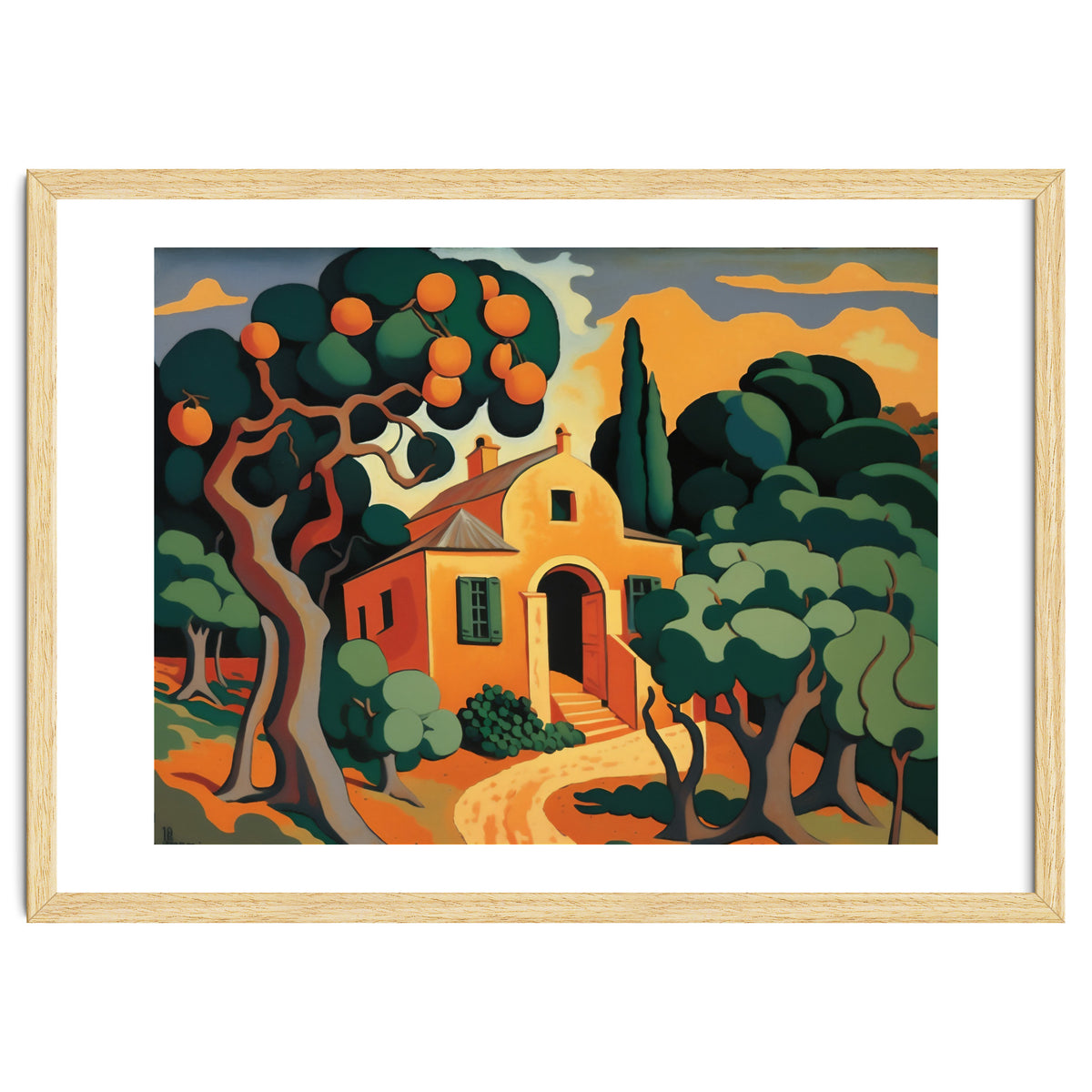 Orange House, Orange Tree Painting