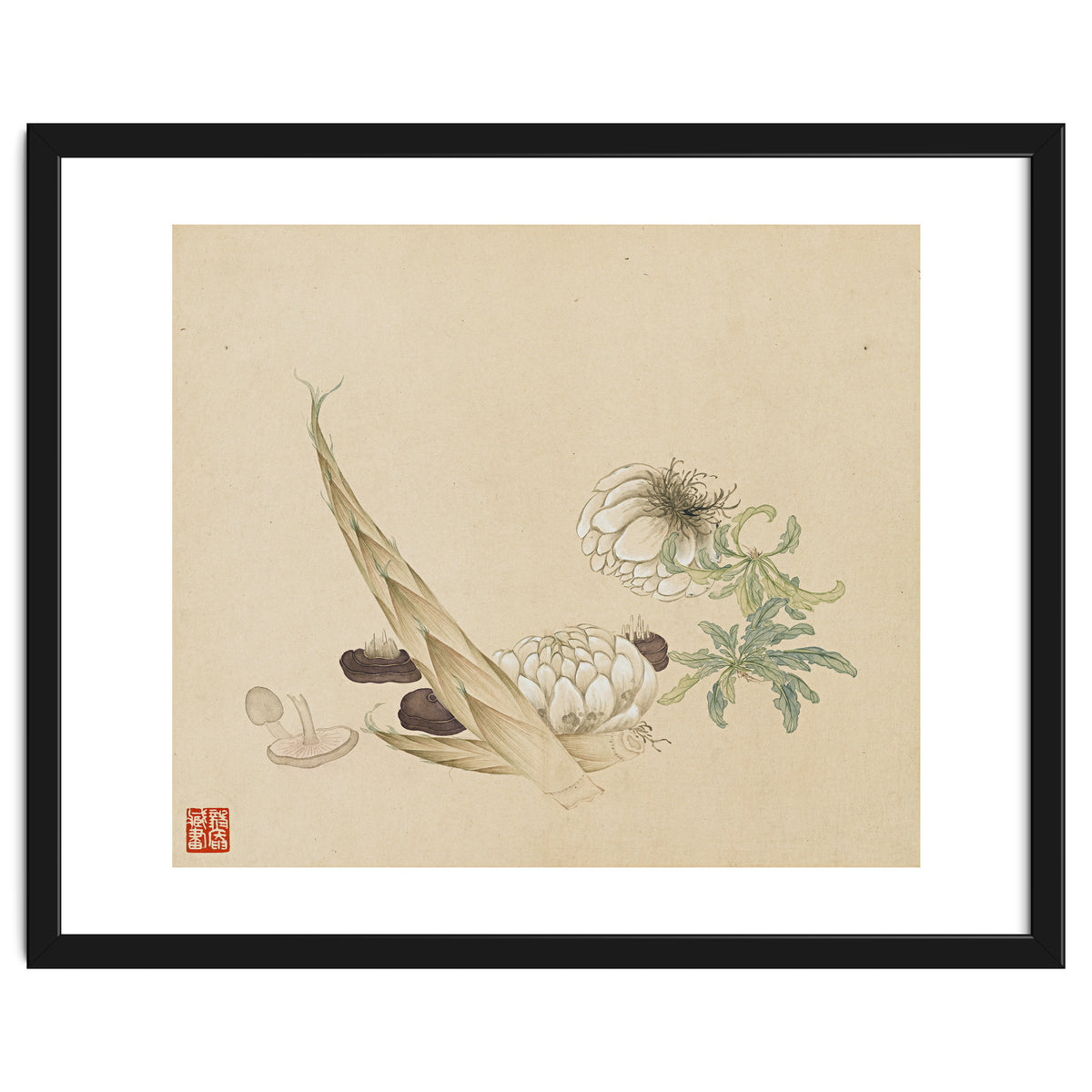 Wang Chengyu ~flowers, Vegetables, Lilies, Bamboo Shoots, Leaves, Mushrooms, Vegetables