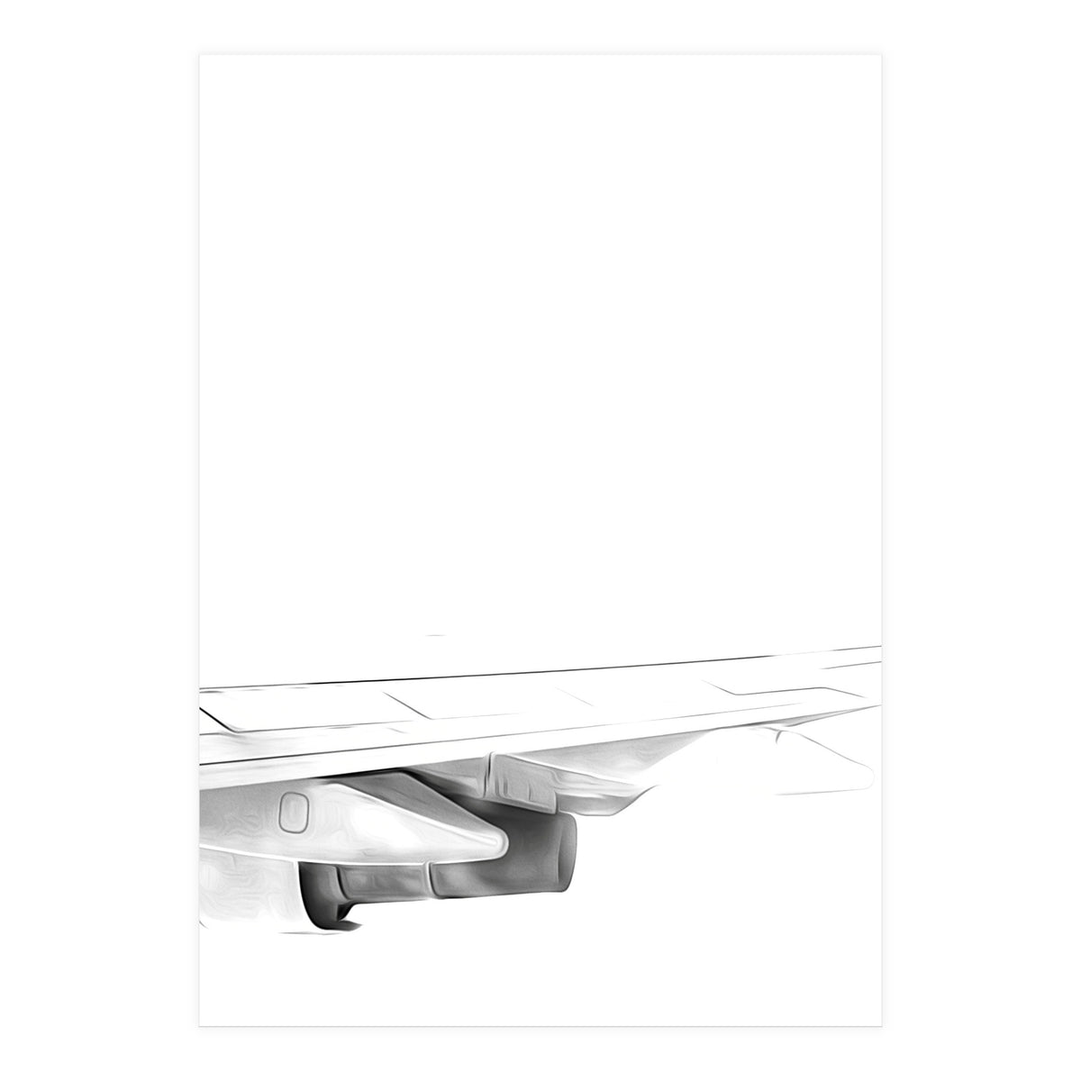 Black and White Airplane (Print Only)