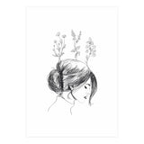 Hand Drawn Flower Girl (Print Only) thumbnail