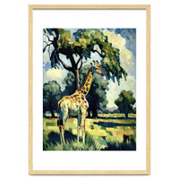 Giraffe Impressionist Painting