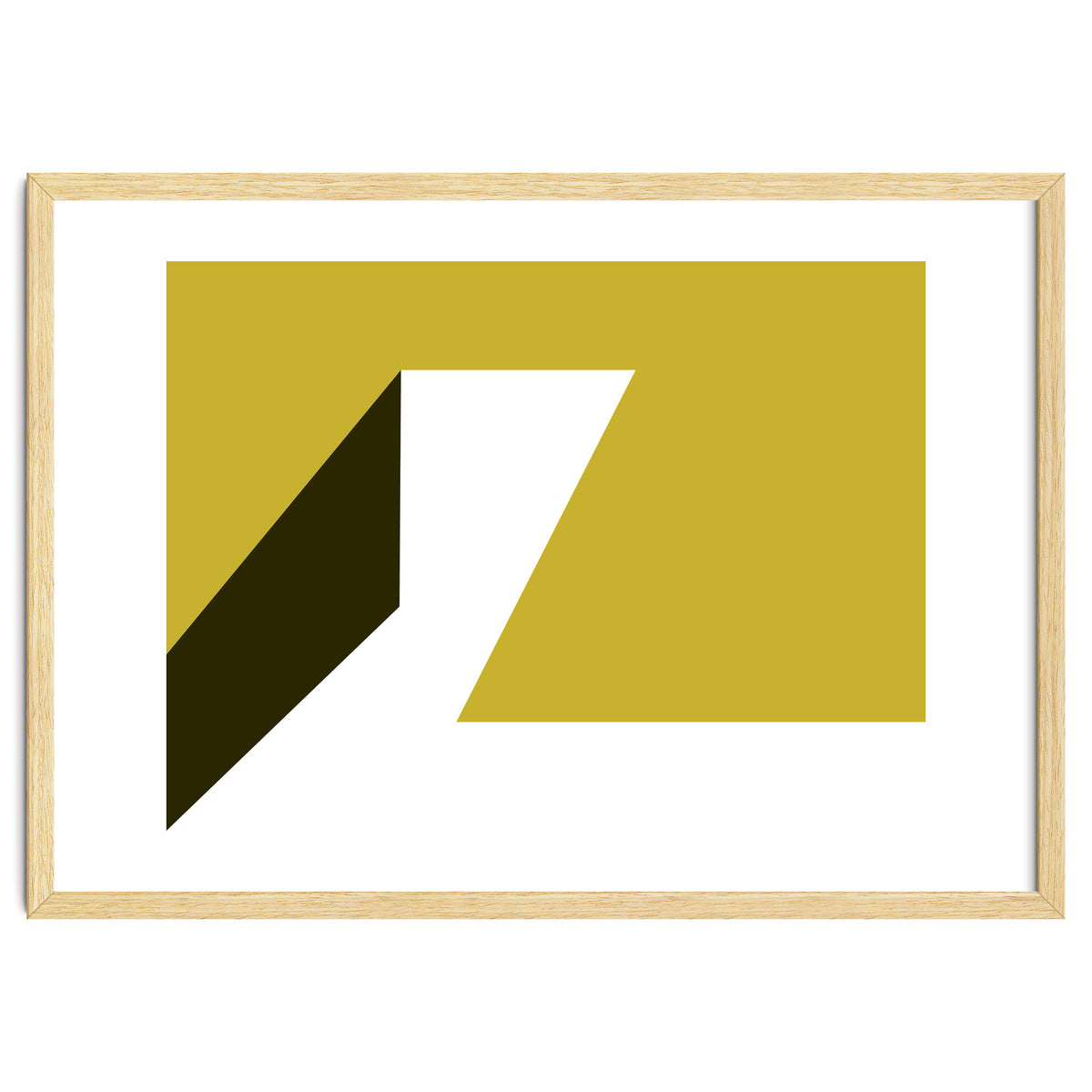 Geometric Shapes No. 78 - mustard, black & white