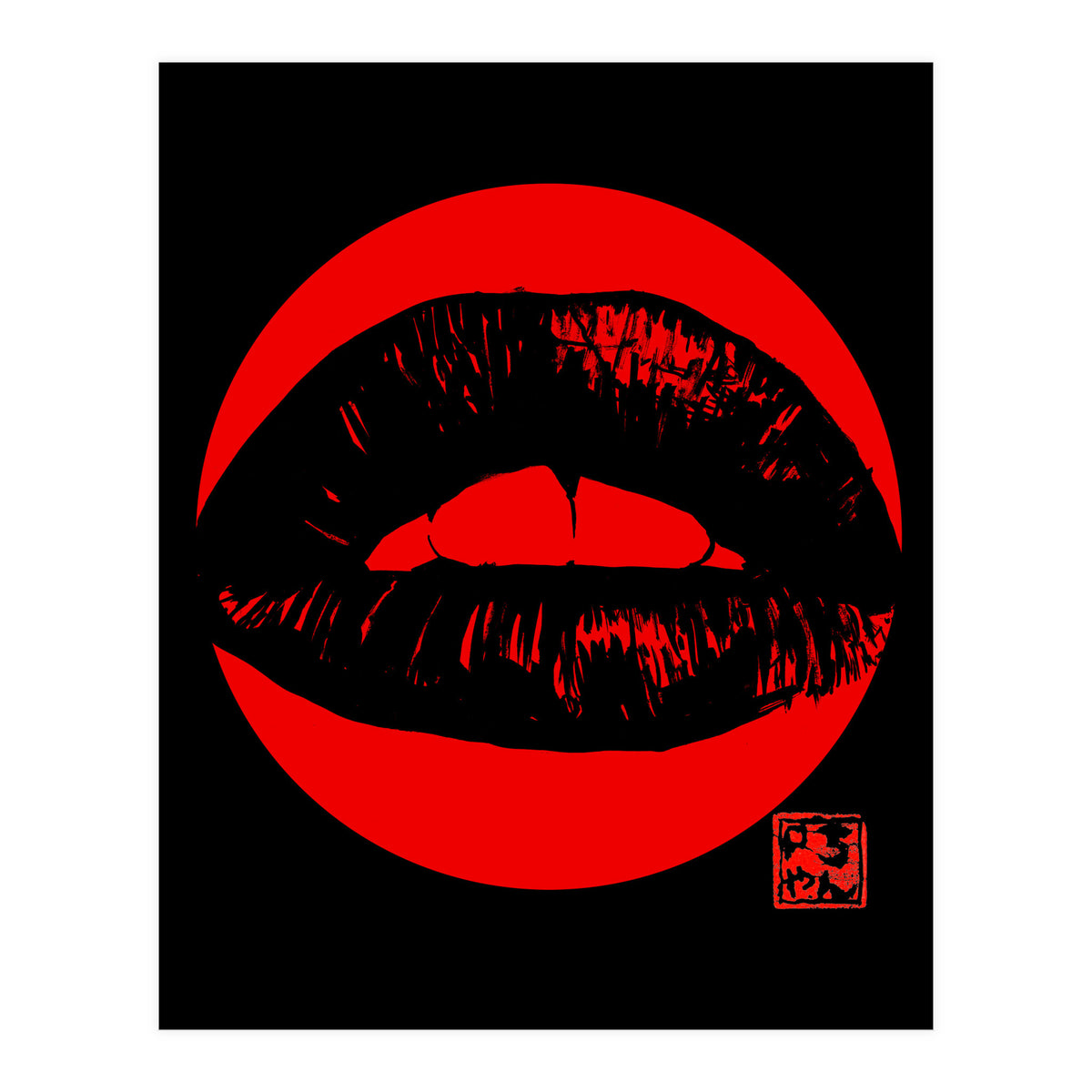 Bouche in red (Print Only)