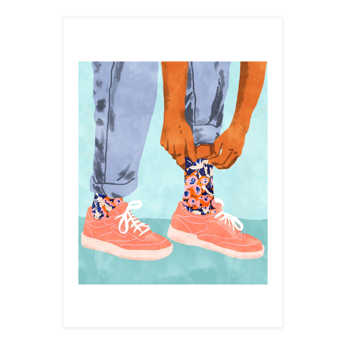 Pull Up Those Pretty Socks! | Optimism Hustle Positivity | Good Vibes Luck Po (Print Only)