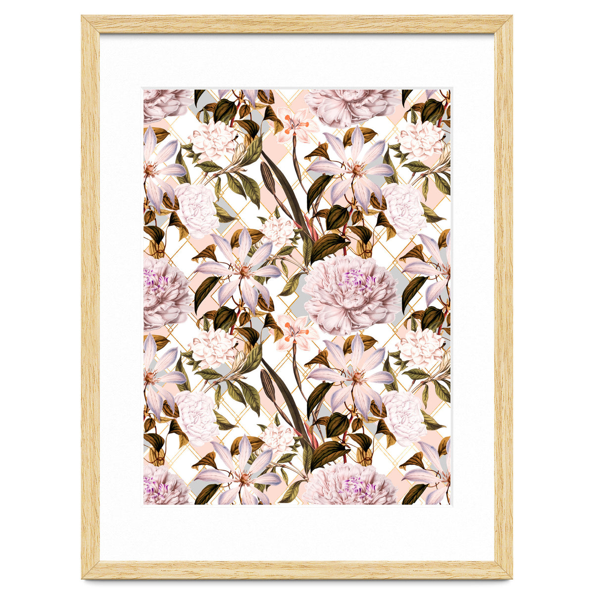 Pink flowering in geometric