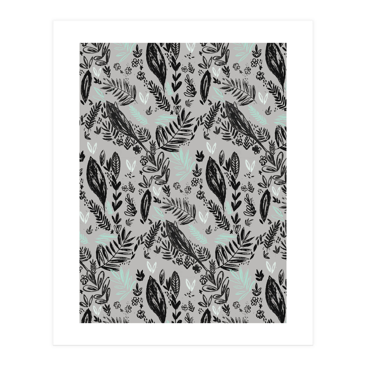 Inky Jungle Pattern (Print Only)