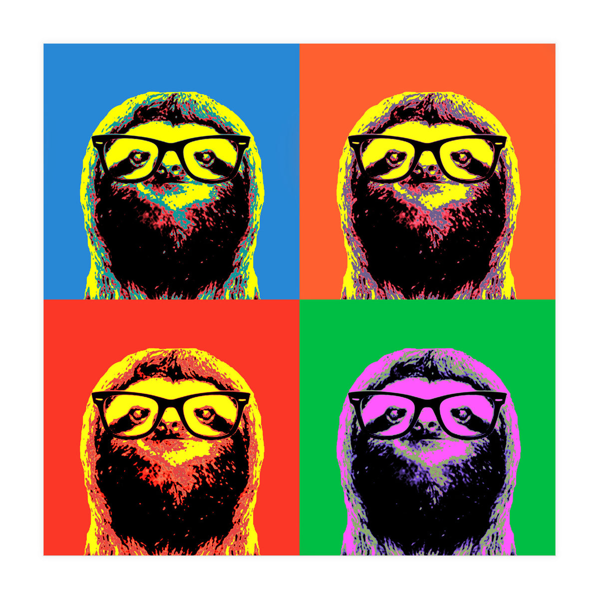 Four Colors Sloth (Print Only)