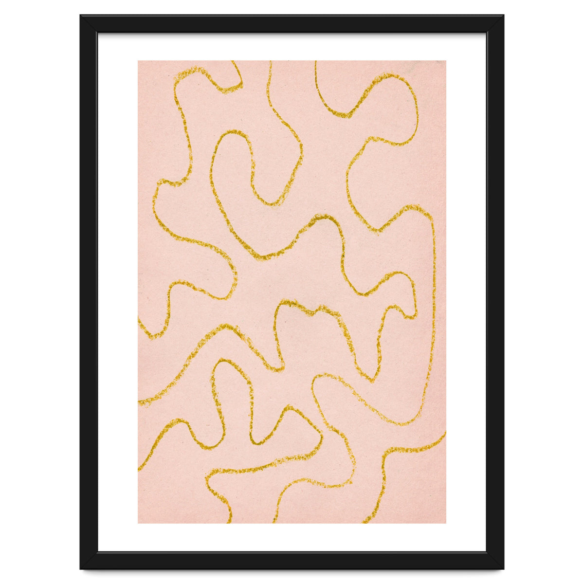 Pink and rust organic lines