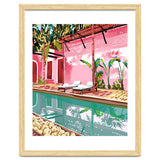 Vacay Villa | Blush Pink Summer Architecture | Tropical Travel Building | Palm Bohemian Resort thumbnail
