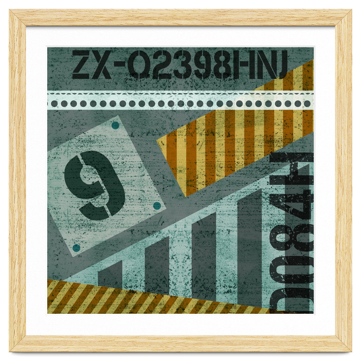 Abstract Industrial Slate And Stripes