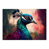 Peacock Bright Modern Painting (Print Only) thumbnail