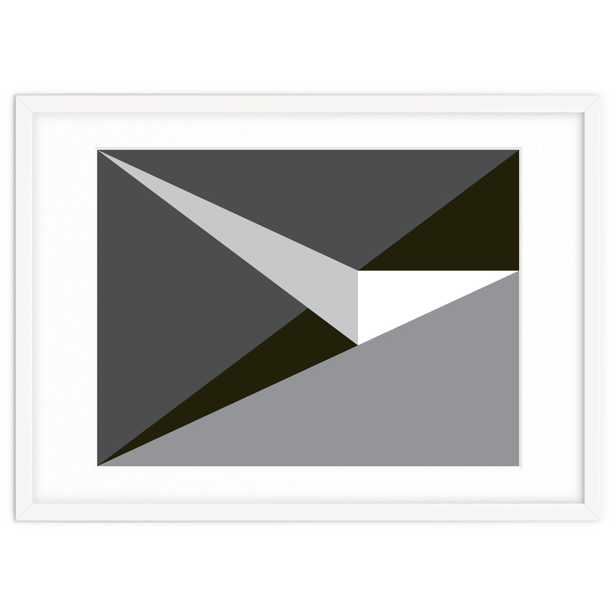Geometric Shapes No. 73 - black & grey triangles