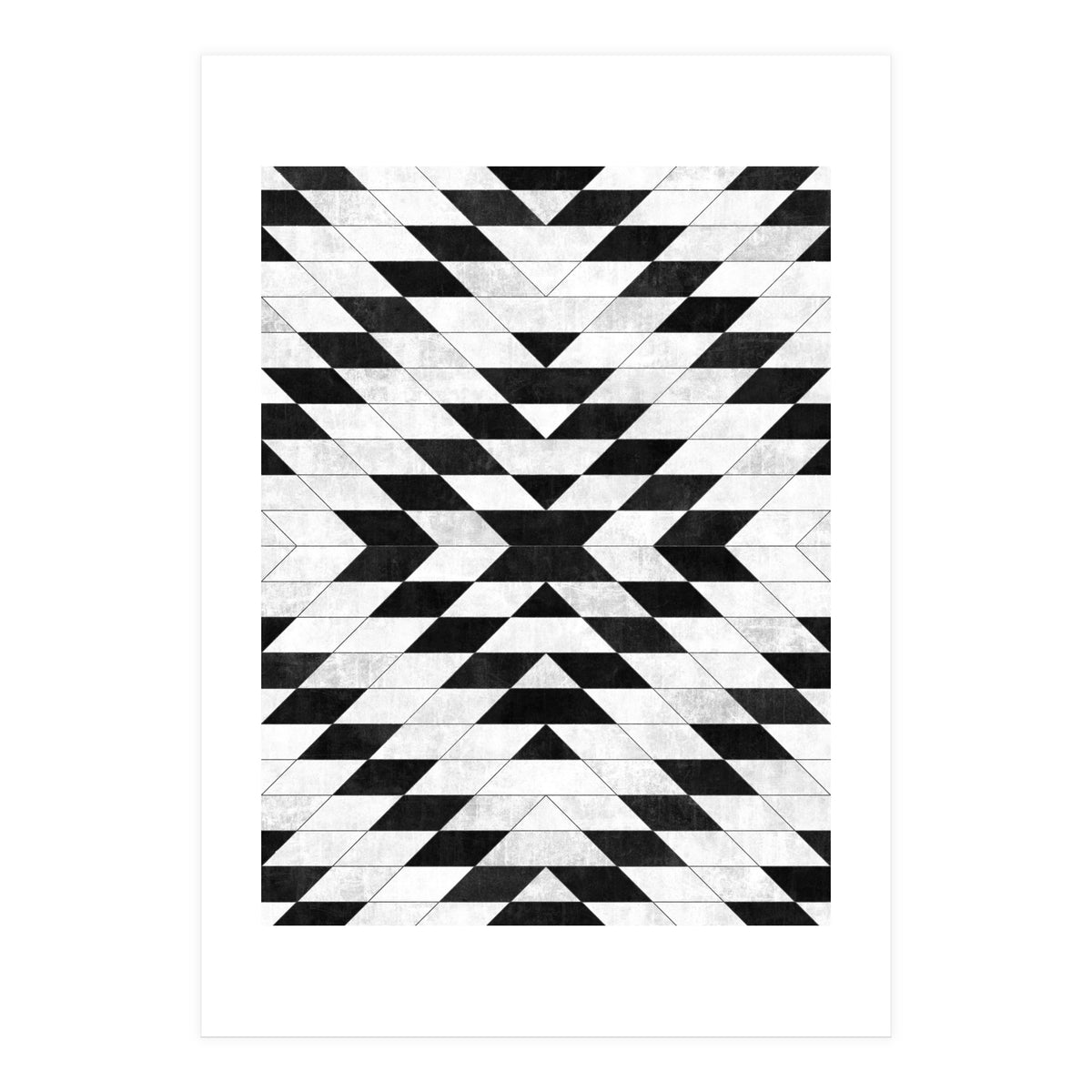 Urban Tribal Pattern No.15 - Aztec - White Concrete (Print Only)