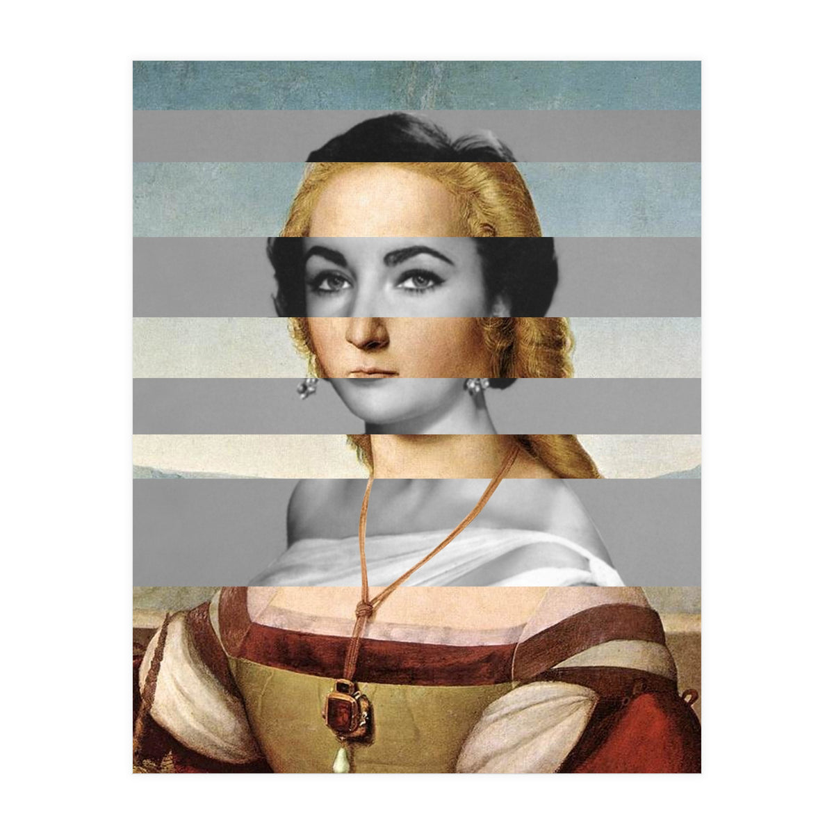 Rafael Portrait of Young Woman with Unicorn & Liz Taylor (Print Only)