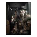 Old Man and His Horse on the Train (Print Only) thumbnail