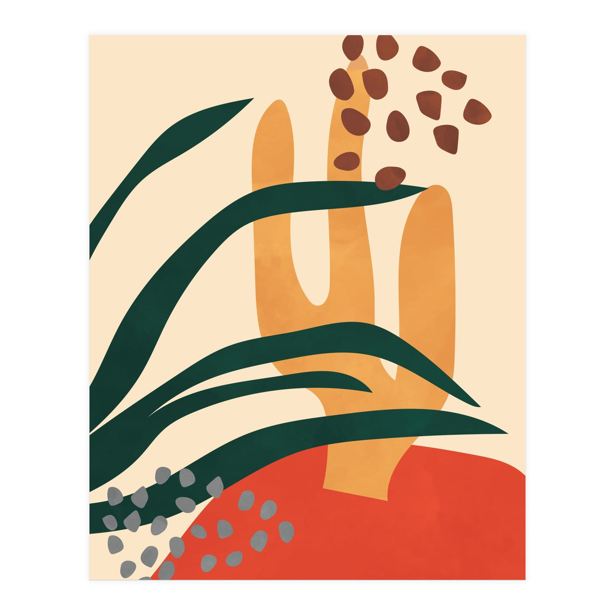 Abstract Scandi Botanical (Print Only)