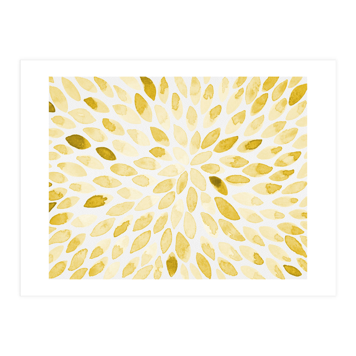 Watercolor Burst Yellow (Print Only)