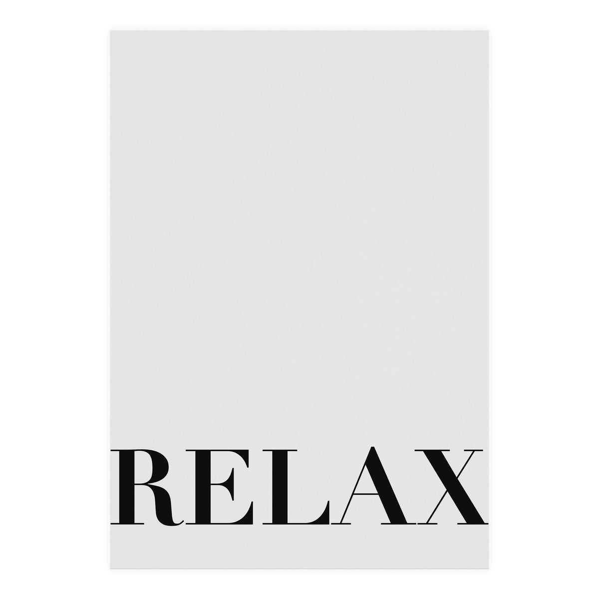 Relax White (Print Only)