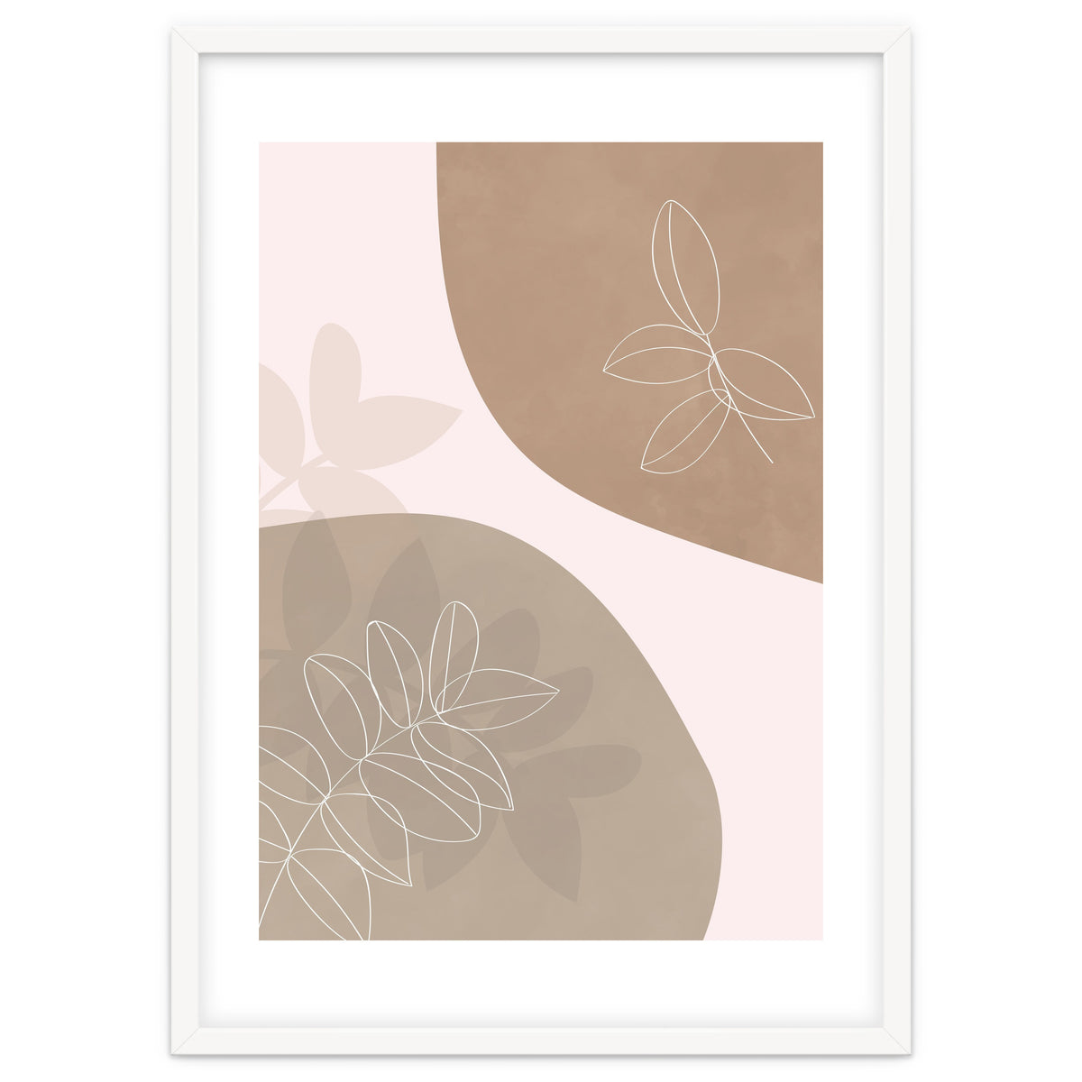 Abstract Neutral Line Art Drawing