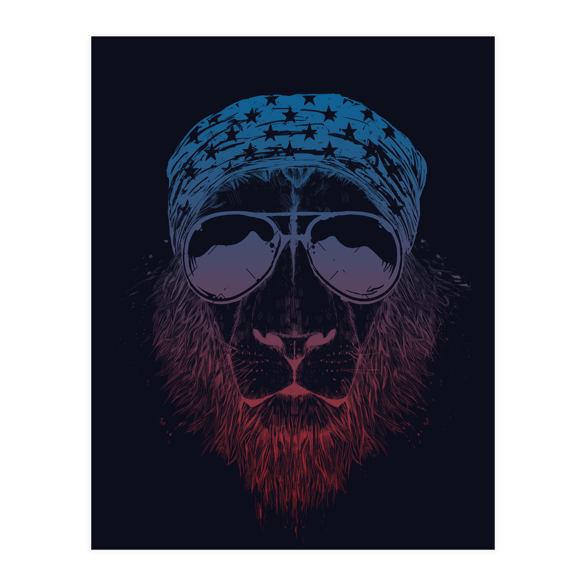Wild Lion (dark) (Print Only)
