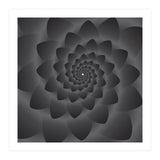 3 D Modern Black Floral (Print Only) thumbnail
