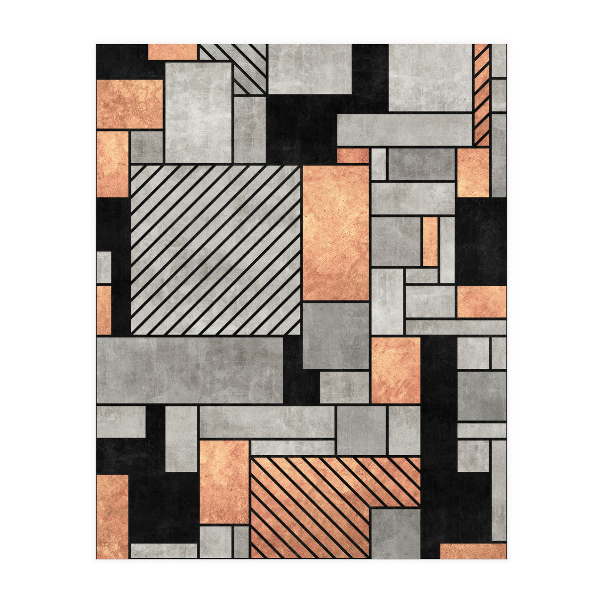Random Pattern - Concrete and Copper (Print Only)