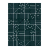 My Favorite Geometric Patterns No.8 - Green Tinted Navy Blue (Print Only) thumbnail