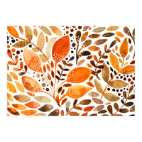 Watercolor modern foliage - autumn palette (Print Only)