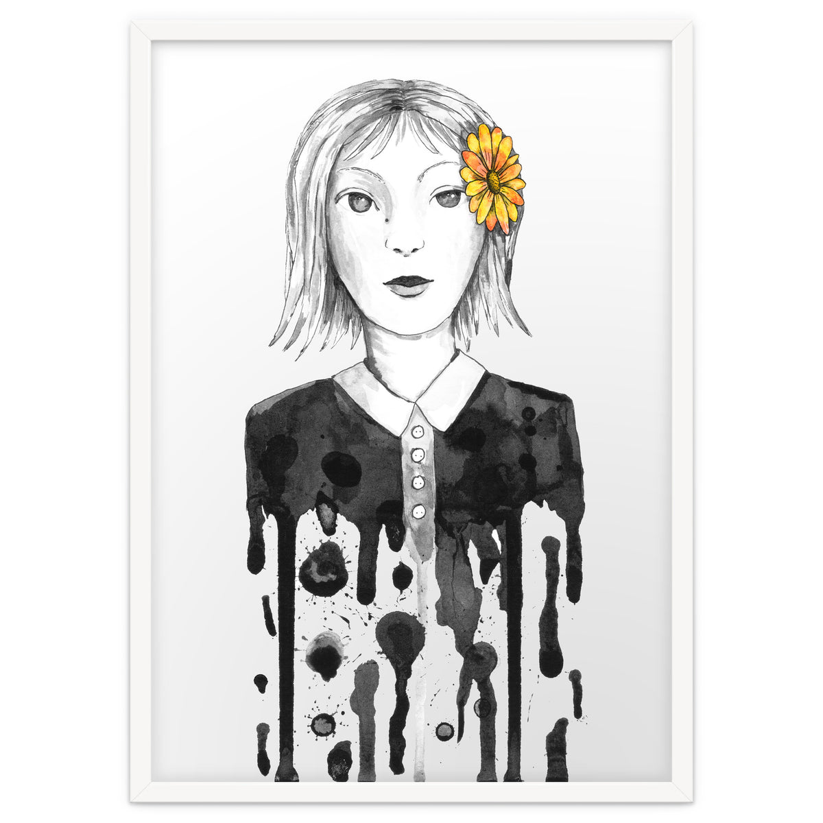 Flower dripping girl