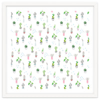 Cacti and plants pattern