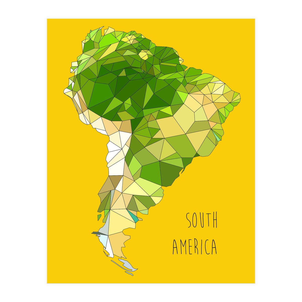 SOUTH AMERICA – Yellow (Print Only)