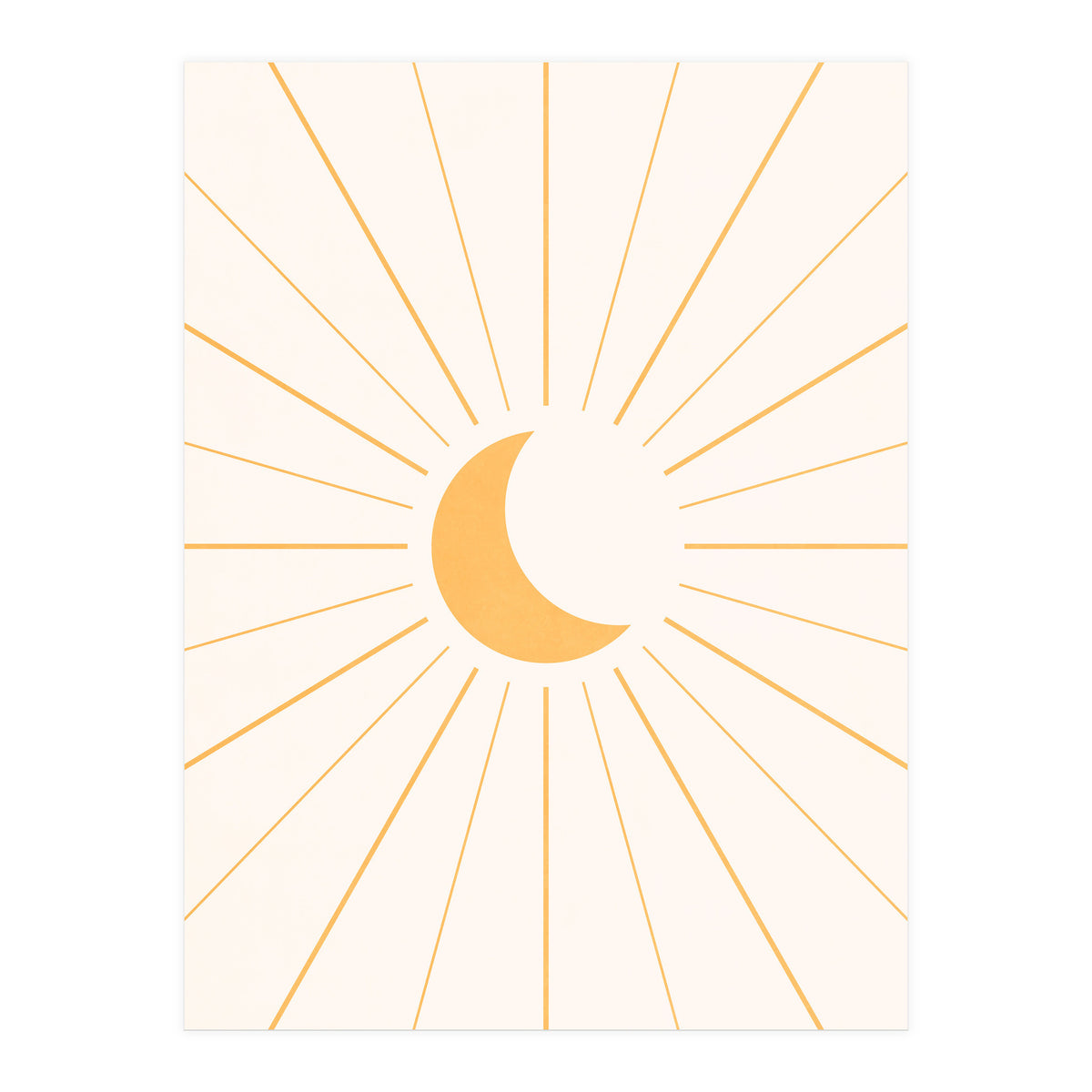 MOON IN LINES - GOLD (Print Only)