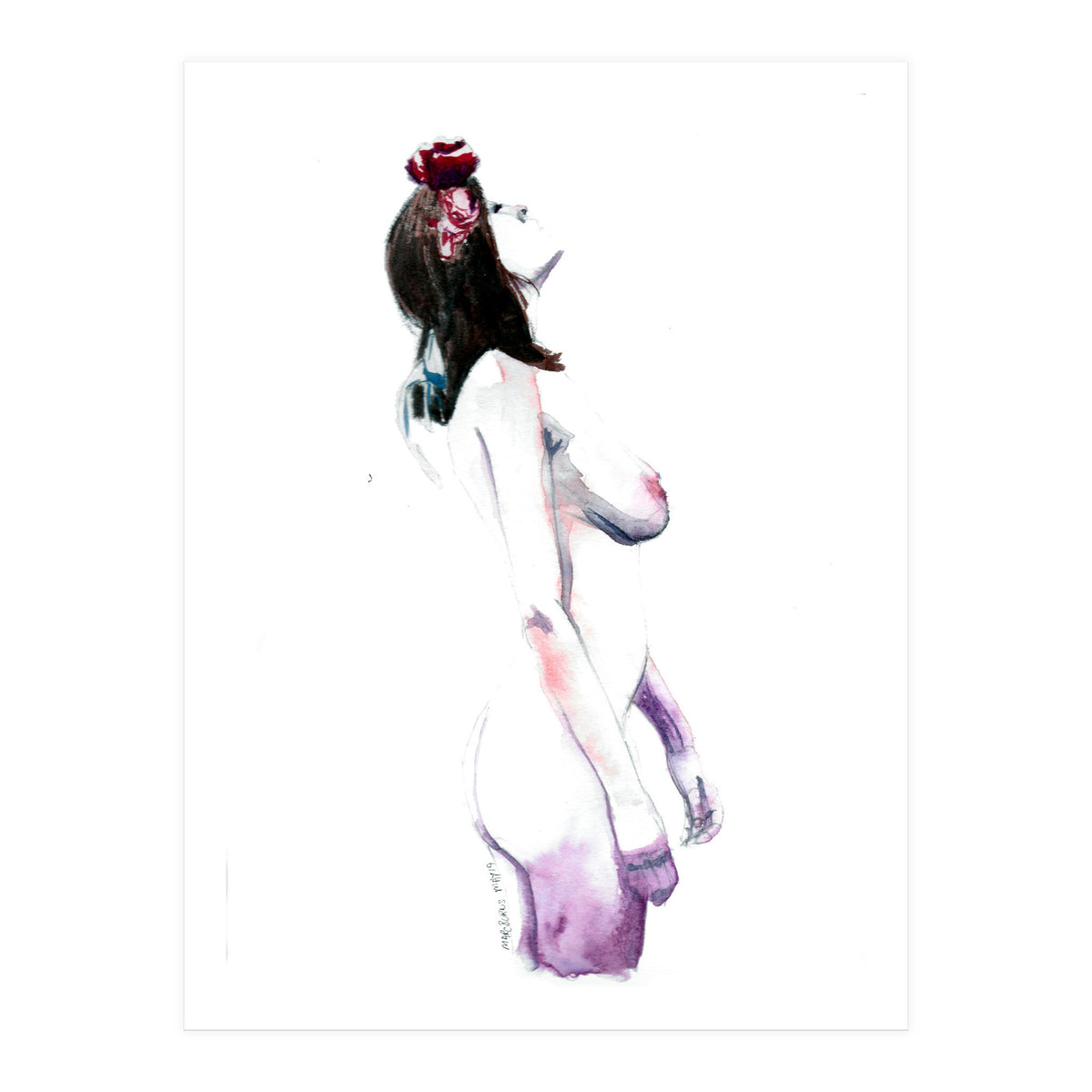 Untitled #32 - Nude with flowers (Print Only)
