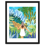 Lost in the Jungle of Feelings | Forest Tropical Botanical Nature Plants Illustration thumbnail