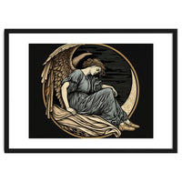 Angel On The Moon Art Nouveau