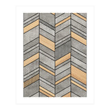 Abstract Chevron Pattern - Concrete and Wood (Print Only) thumbnail