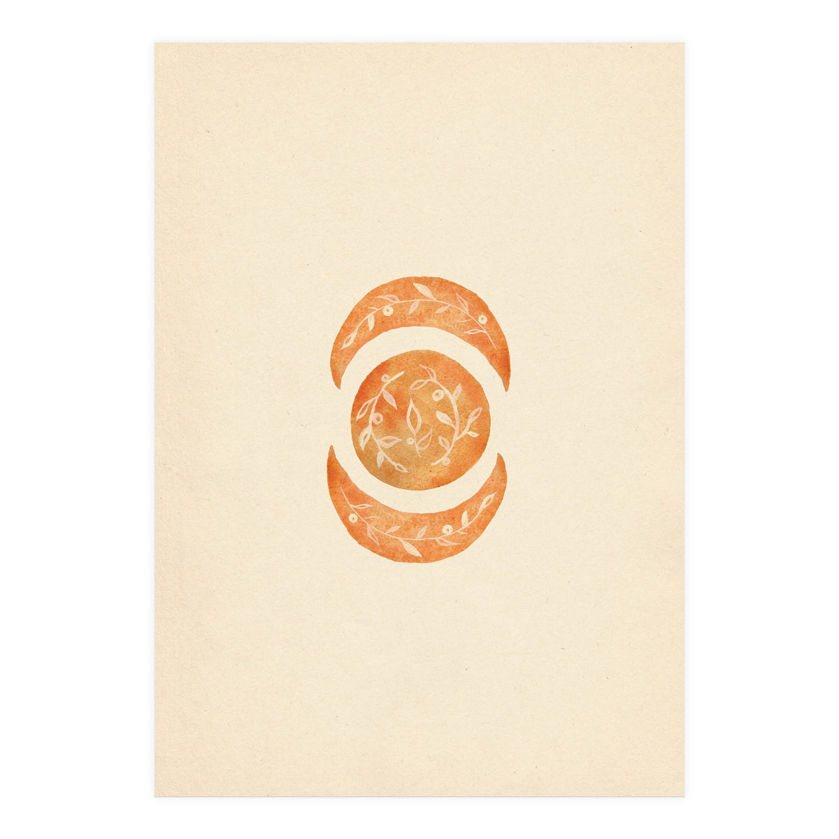 Botanical moon shapes (Print Only)