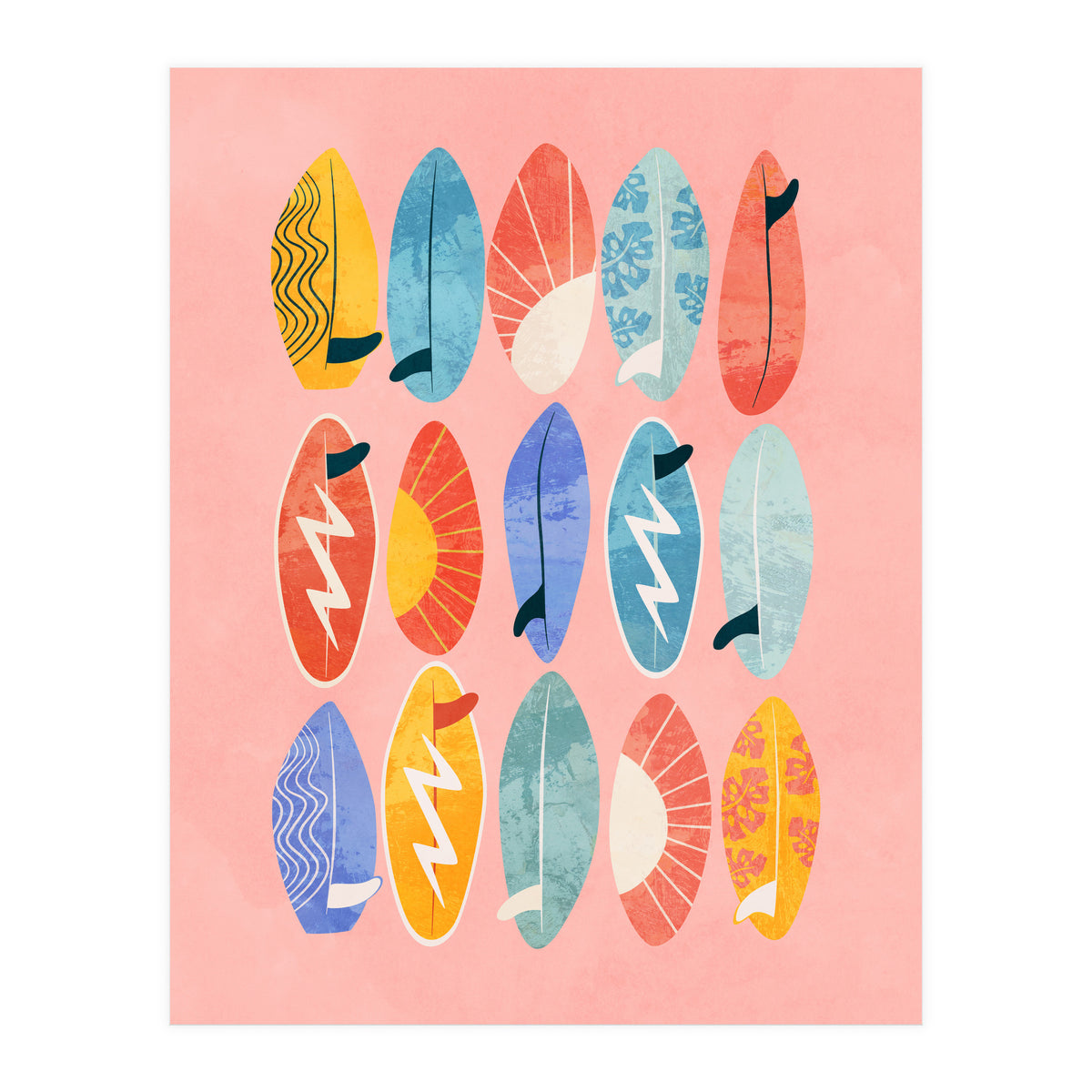 Surfing Board Pink (Print Only)