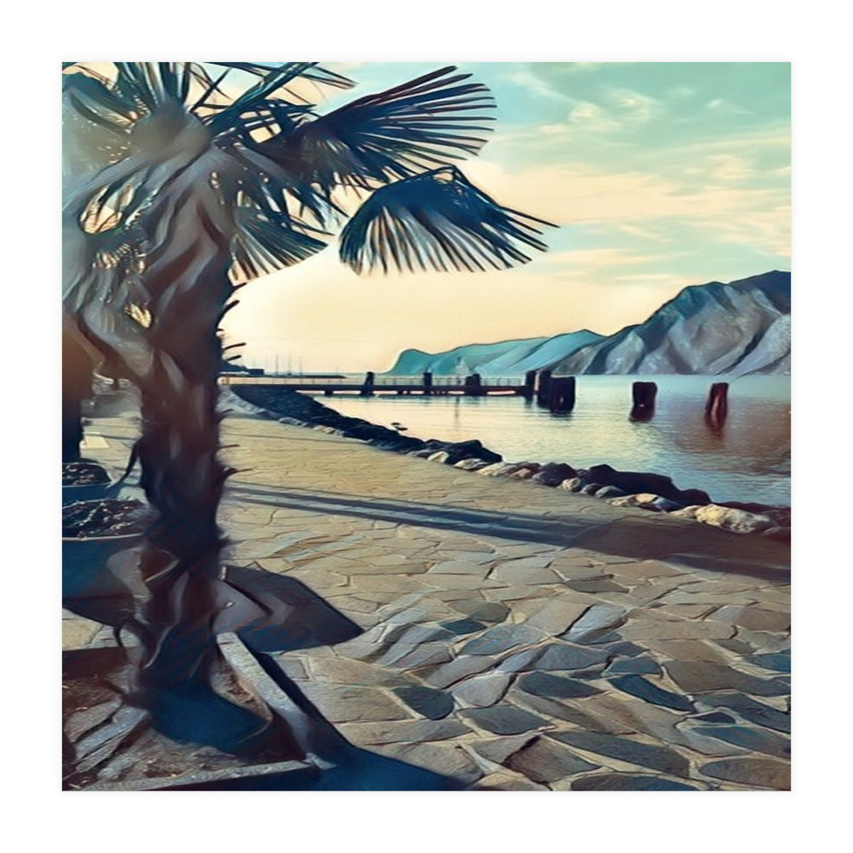 A walk on Lake Garda, Italy. (Print Only)