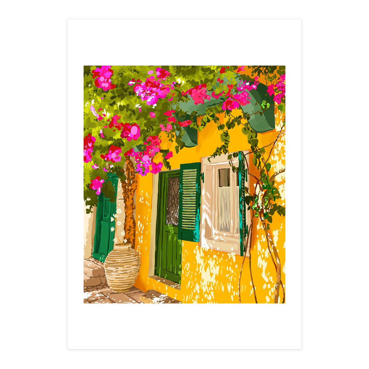 Living in the Sunshine. Always. | Summer Exotic Travel Architecture | Italy Sicily Boho Buildings (Print Only)