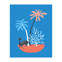 Island And Deer (Print Only)