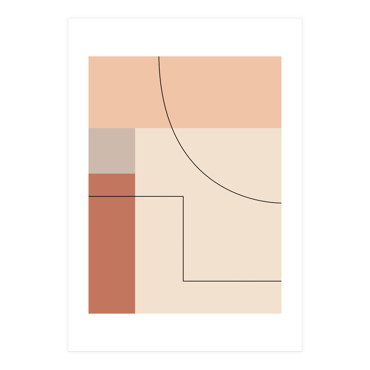 Neutral Geometric A (Print Only)