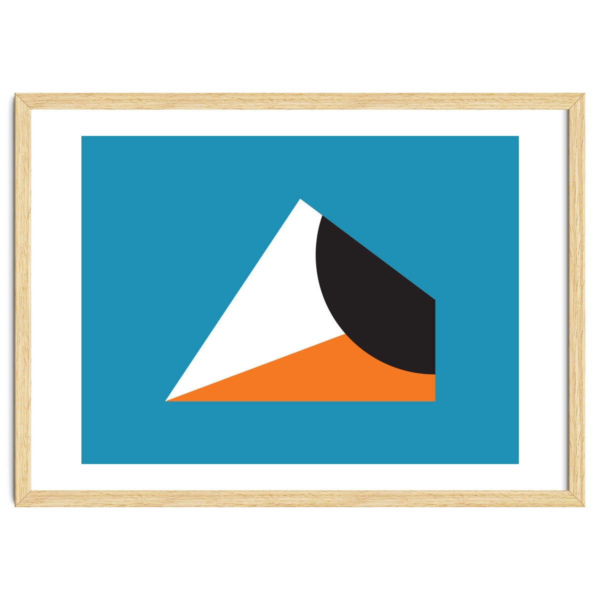 Geometric Shapes No. 16 - blue & orange