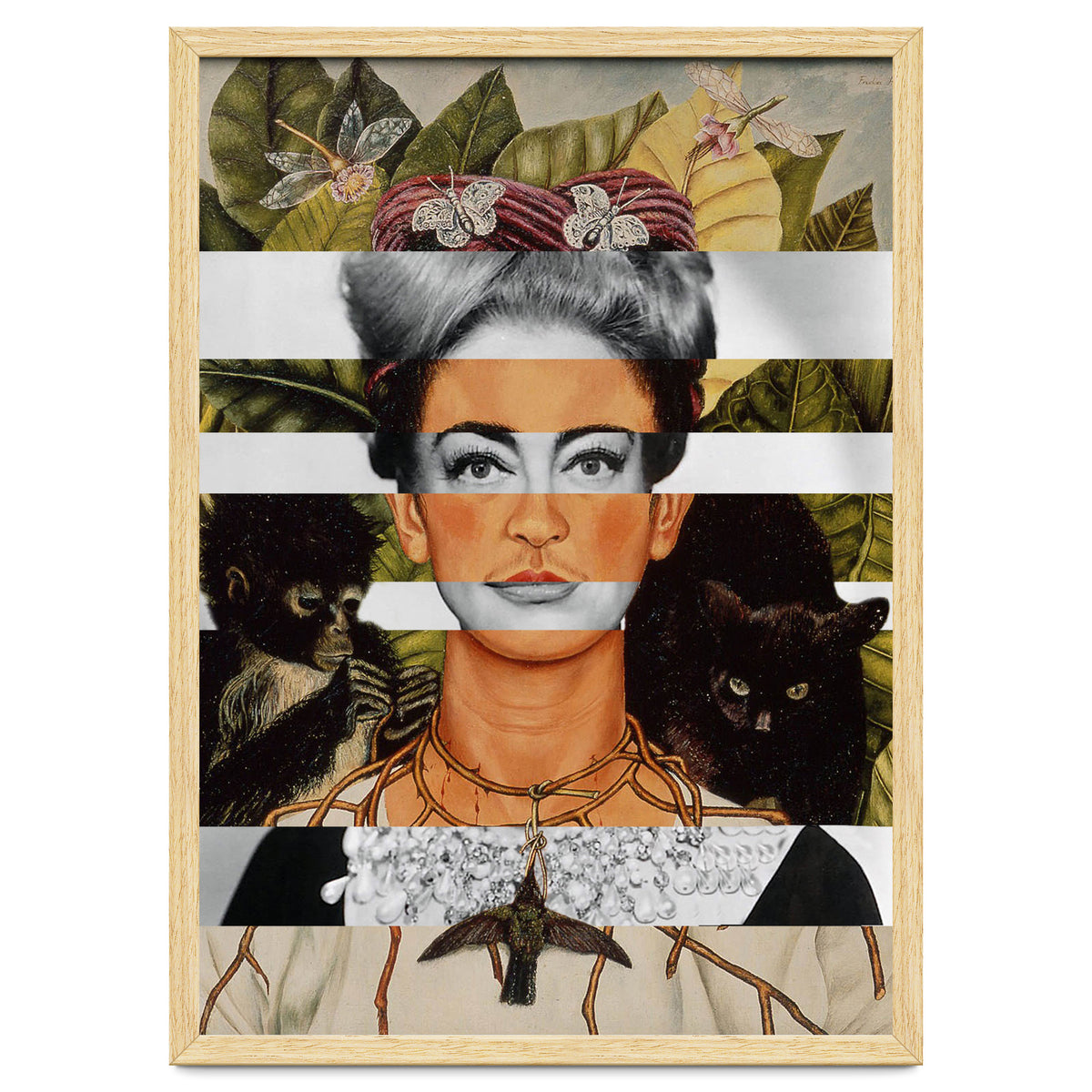 Frida Kahlo "Self Portrait with Thorn Necklace and Hummingbird" & Joan Crawford