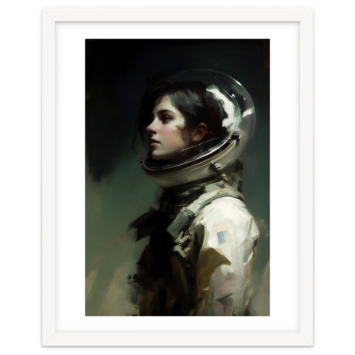 Gothic Astronaut Moody Dark Painting