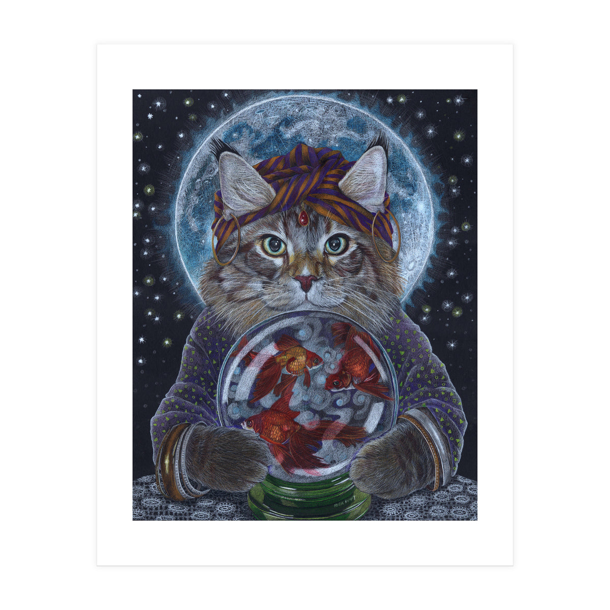 Fortune Teller Cat (Print Only)
