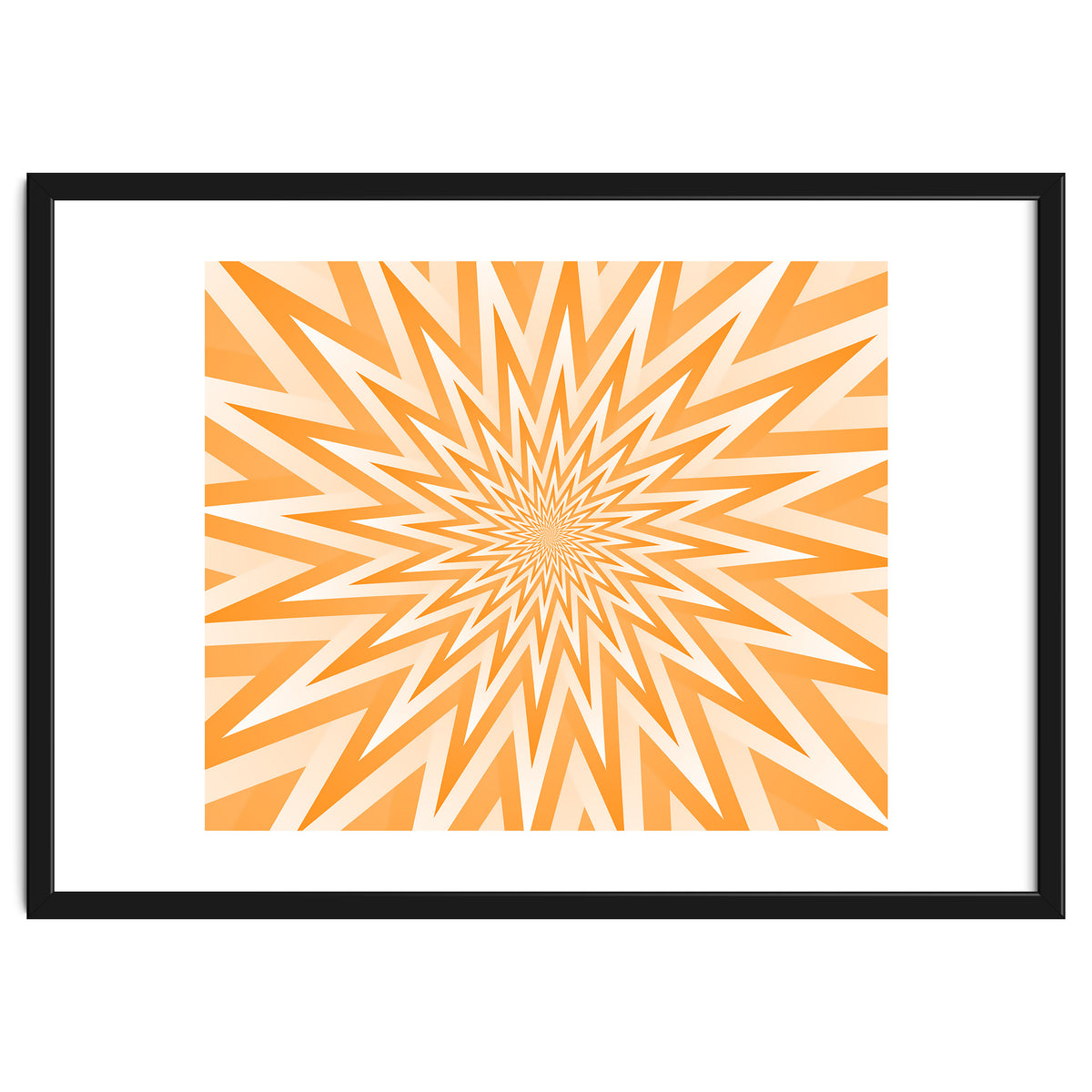 Abstract Orange Geometric Design Art